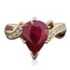 Image 1 : 14KT Yellow Gold 2.95 ctw Ruby and Diamond Ring
