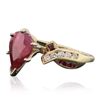 Image 2 : 14KT Yellow Gold 2.95 ctw Ruby and Diamond Ring