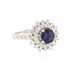 Image 2 : 14KT White Gold 1.14 ctw Tanzanite and Diamond Ring