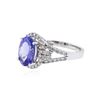 Image 2 : 14KT White Gold 2.32 ctw Tanzanite and Diamond Ring