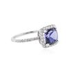 Image 2 : 14KT White Gold 2.41 ctw Tanzanite and Diamond Ring