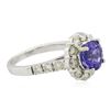 Image 2 : 14KT White Gold 2.25 ctw Tanzanite and Diamond Ring