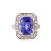 Image 1 : 14KT White Gold 9.03 ctw Tanzanite and Diamond Ring