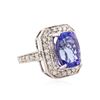 Image 2 : 14KT White Gold 9.03 ctw Tanzanite and Diamond Ring