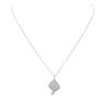 Image 1 : 14KT White Gold 0.69 ctw Diamond Pendant With Chain