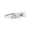 Image 2 : Platinum 0.60 ctw Diamond Ring