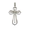 Image 2 : 14KT White Gold 1.15 ctw Diamond Cross Pendant