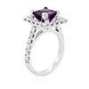 Image 3 : 14KT White Gold 2.00 ctw Amethyst and Diamond Ring