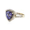 Image 2 : 14KT Yellow Gold 5.03 ctw Tanzanite and Diamond Ring