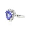 Image 2 : 14KT White Gold 5.81 ctw Tanzanite and Diamond Ring