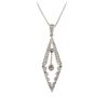 Image 2 : 14KT White Gold 0.20 ctw Diamond Pendant With Chain