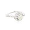 Image 2 : 14KT White Gold 1.24 ctw Diamond Ring