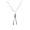 Image 2 : 14KT White Gold 0.13 ctw Diamond Pendant With Chain