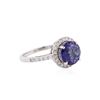 Image 2 : 14KT White Gold 2.44 ctw Tanzanite and Diamond Ring