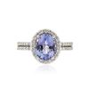 Image 1 : 14KT White Gold 3.36 ctw Tanzanite and Diamond Ring