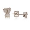 Image 2 : 14KT White Gold 0.90 ctw Diamond Solitaire Earrings