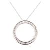 Image 2 : 10KT White Gold 0.35 ctw Diamond Pendant With Chain