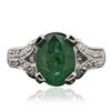 Image 1 : 14KT White Gold 3.01 ctw Emerald and Diamond Ring