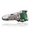 Image 2 : 14KT White Gold 3.01 ctw Emerald and Diamond Ring