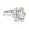 Image 2 : 14KT White Gold 1.06 ctw Diamond Ring