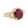 Image 2 : 14KT Yellow Gold 5.66 ctw Ruby and Diamond Ring