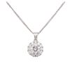 Image 2 : 14KT White Gold 0.94 ctw Diamond Pendant With Chain