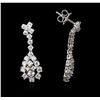 Image 2 : 14KT White Gold 1.83 ctw Diamond Earrings