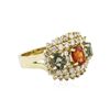 Image 2 : 14KT Yellow Gold 3.32 ctw Sapphire and Diamond Ring