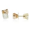 Image 2 : 14KT Yellow Gold 1.17 ctw Diamond Stud Earrings