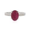 Image 1 : 14KT White Gold 2.25 ctw Ruby and Diamond Ring