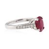 Image 2 : 14KT White Gold 2.25 ctw Ruby and Diamond Ring