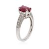 Image 3 : 14KT White Gold 2.25 ctw Ruby and Diamond Ring