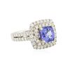 Image 2 : 14KT White Gold 2.27 ctw Tanzanite and Diamond Ring