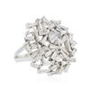 Image 2 : 18KT White Gold 3.58 ctw Diamond Ring