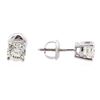 Image 2 : 14KT White Gold 1.00 ctw Diamond Solitaire Earrings