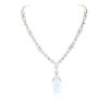 Image 1 : 18KT White Gold 24.00 ctw Blue Topaz and Diamond Necklace