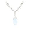 Image 2 : 18KT White Gold 24.00 ctw Blue Topaz and Diamond Necklace