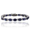 Image 1 : 14KT White Gold 19.80 ctw Sapphire and Diamond Bracelet