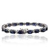 Image 2 : 14KT White Gold 19.80 ctw Sapphire and Diamond Bracelet