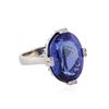 Image 2 : 14KT White Gold 16.98 ctw Tanzanite and Diamond Ring