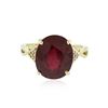 Image 1 : 14KT Yellow Gold 7.63 ctw Ruby and Diamond Ring