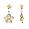 Image 2 : 14KT Yellow Gold 0.75 ctw Diamond Dangle Earrings