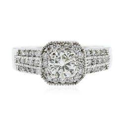 14KT White Gold 0.87 ctw Diamond Ring