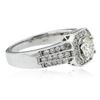 Image 2 : 14KT White Gold 0.87 ctw Diamond Ring