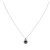 Image 1 : 14KT Yellow Gold 2.46 ctw Tanzanite and Diamond Pendant With Chain