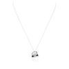 Image 1 : 14KT White Gold 0.13 ctw Diamond Purse Pendant With Chain