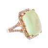 Image 2 : 14KT Rose Gold 25.76 ctw Tourmaline and Diamond Ring