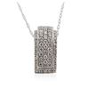 Image 2 : 18KT White Gold 0.62 ctw Diamond Pendant With Chain