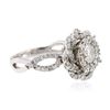 Image 2 : 14KT White Gold 1.37 ctw Diamond Ring