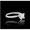 Image 2 : 14KT White Gold 0.96 ctw Diamond Solitaire Ring